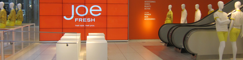 Slider Banner - Joe Fresh Video Wall